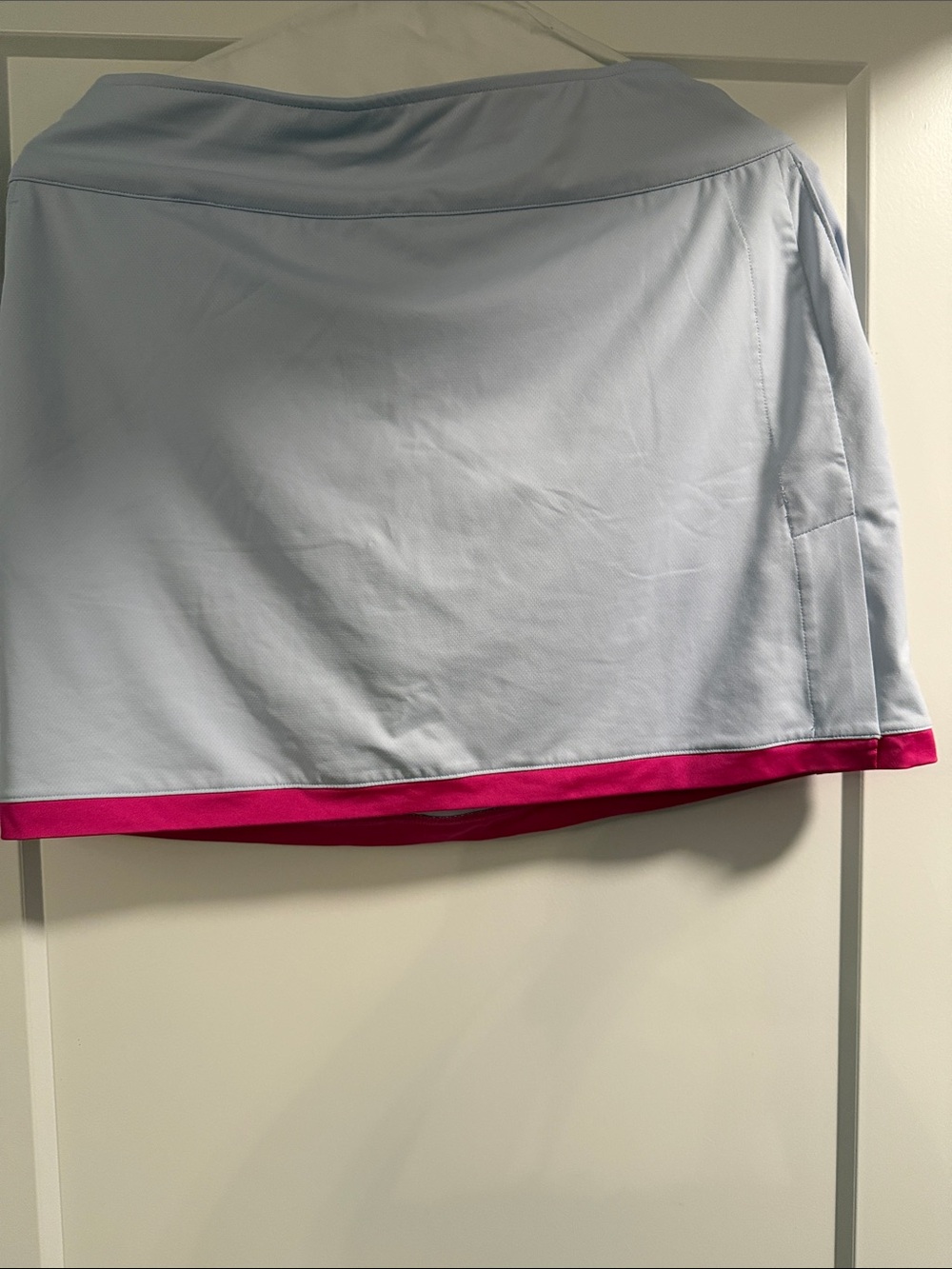 Fairway & Greene Light Blue Skort with Fuchsia Hem